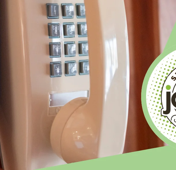 Vintage telephone for placing orders at Jo's Party House