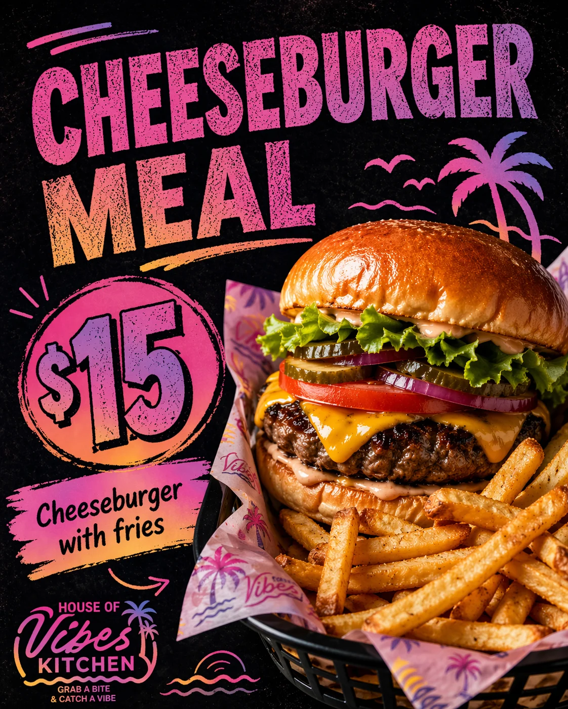 Cheese Burger w/Fries