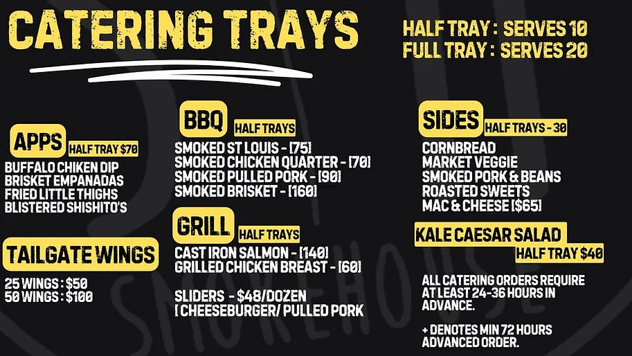 CATERING TRAYS MENU