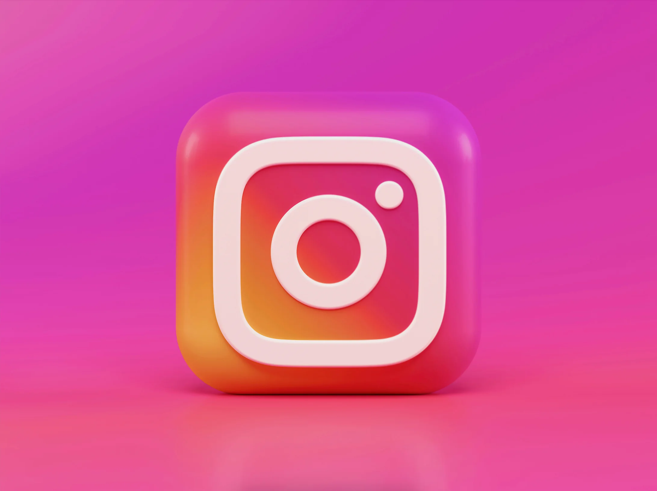 Colorful Instagram logo on a gradient background