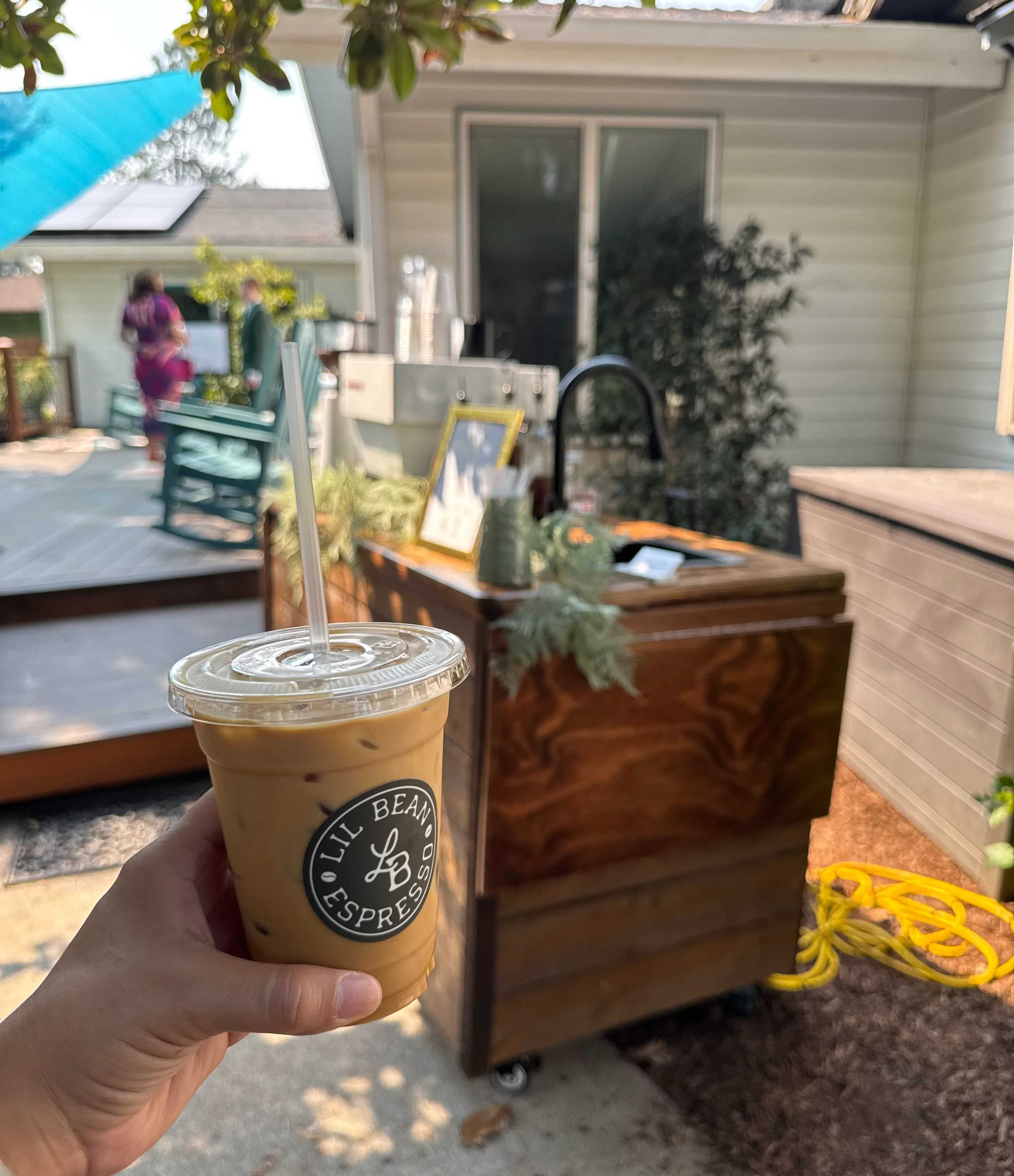 iced coffee and coffee cart