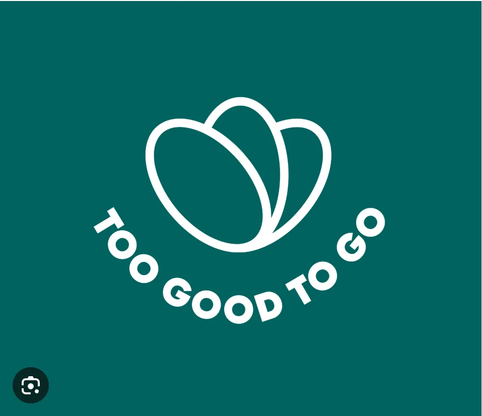 Logo of Too Good To Go promoting food waste reduction