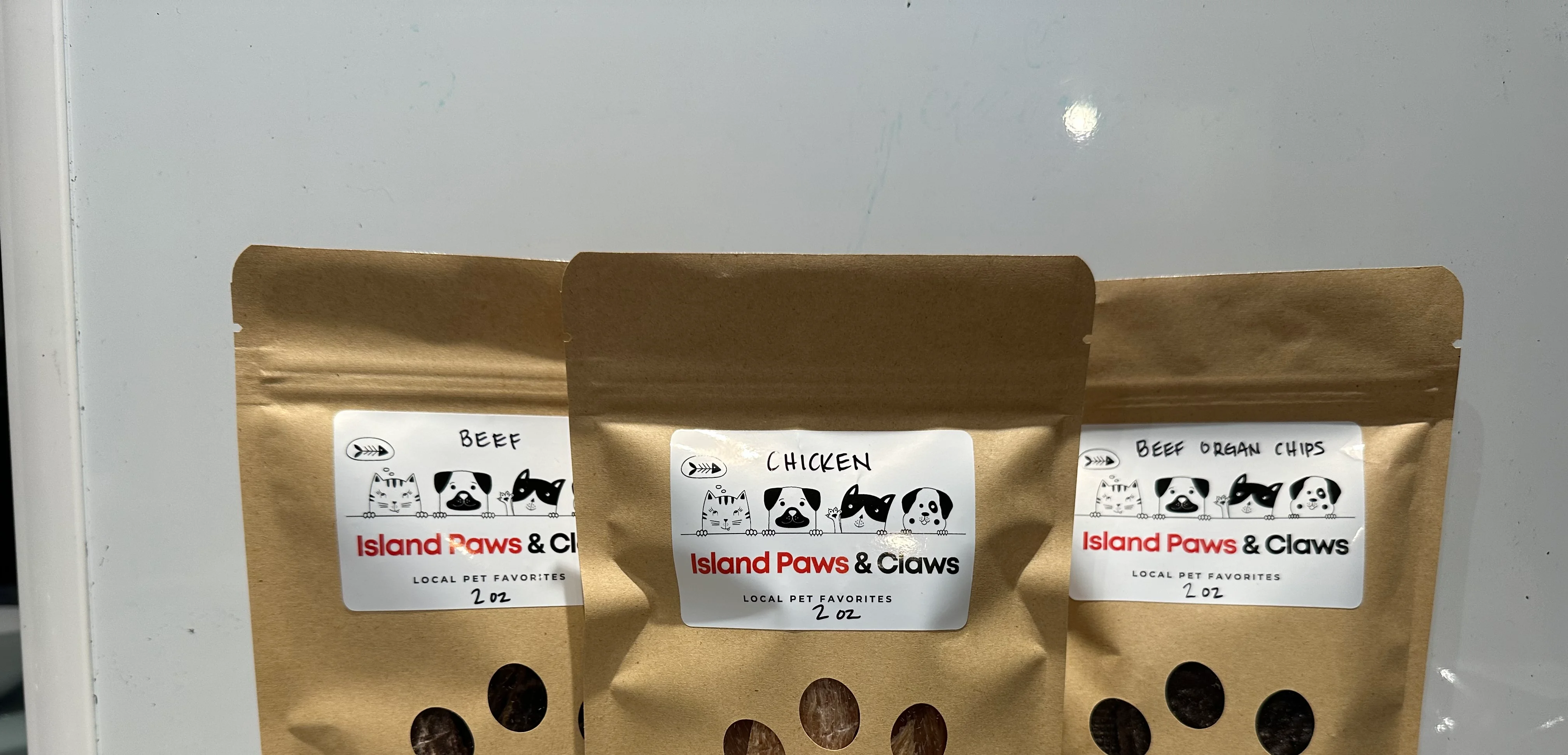 Pet treat packages from Island Paws & Claws
