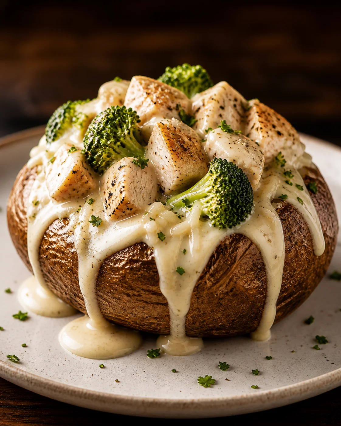 Chicken Alfredo Broccoli