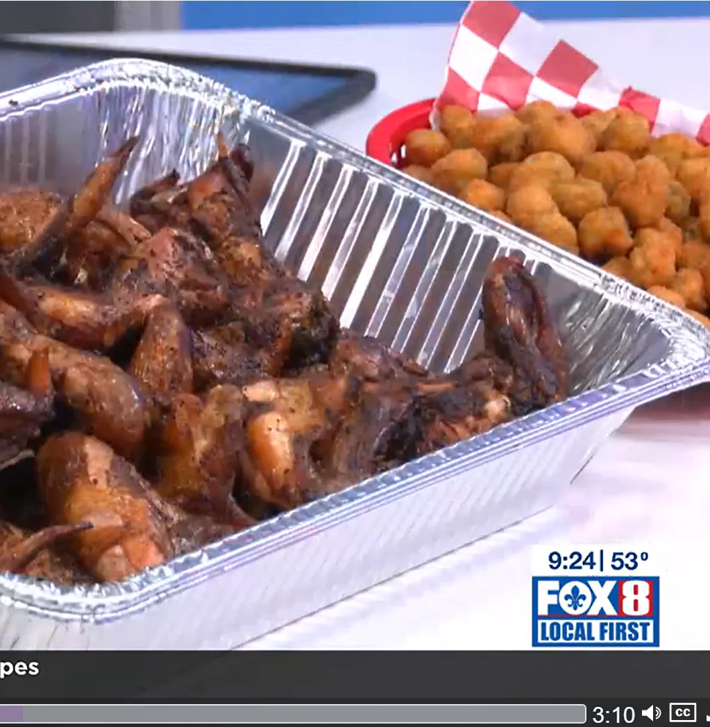 Crispy Southern-style chicken wings in a serving tray