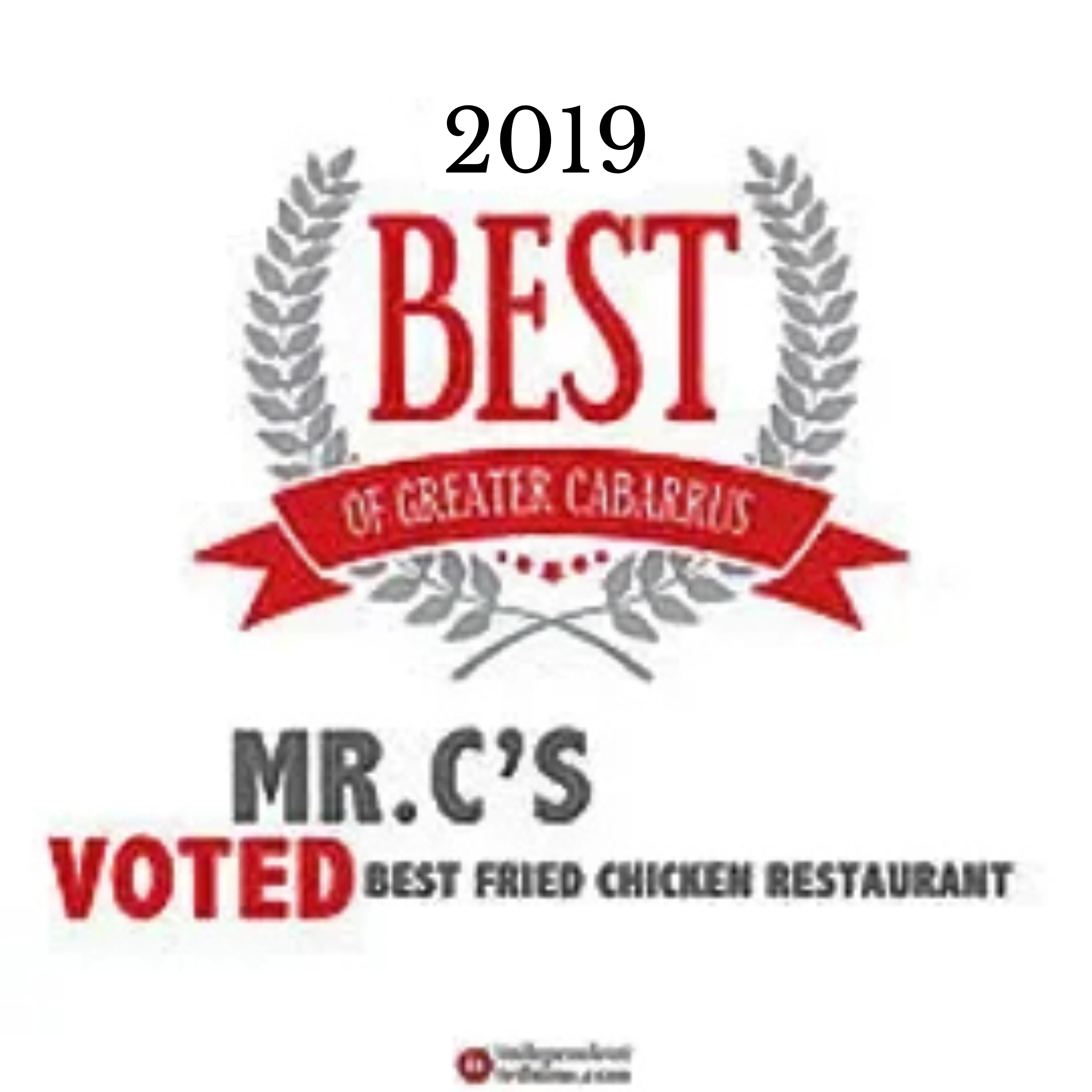 Award for Best Fried Chicken Restaurant 2019 in Greater Cabarrus