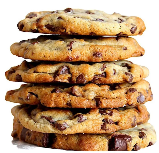 Delicious chocolate chip cookies on a plate