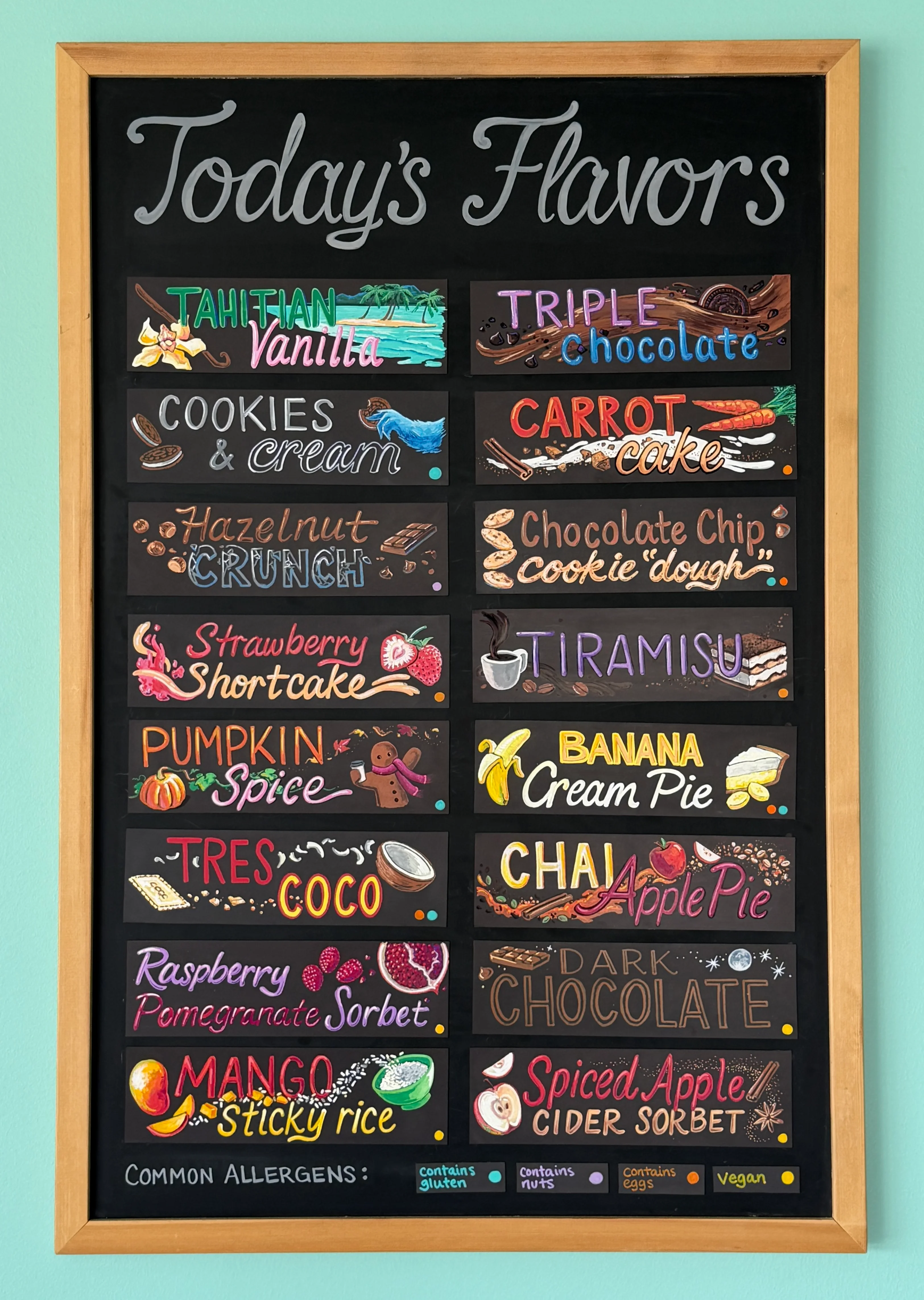 Menu featuring a variety of delicious dishes and beverages.