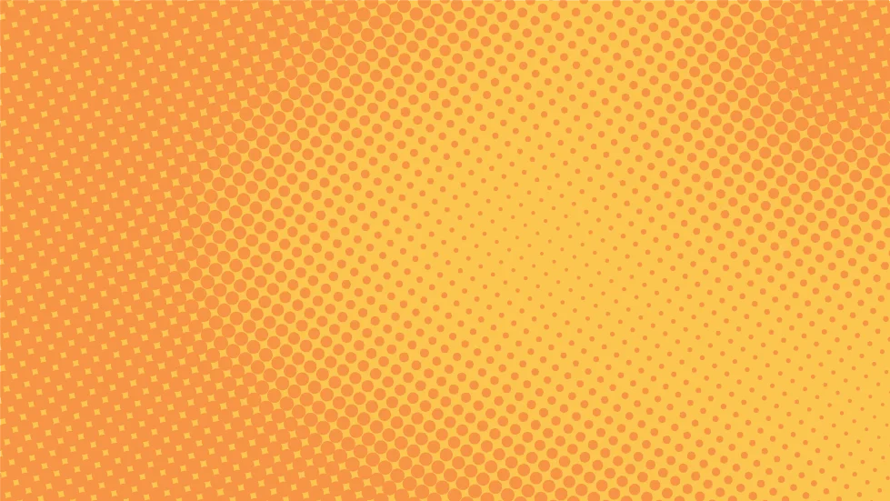 Vibrant orange halftone pattern background
