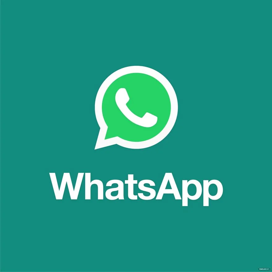 WhatsApp logo on a teal background