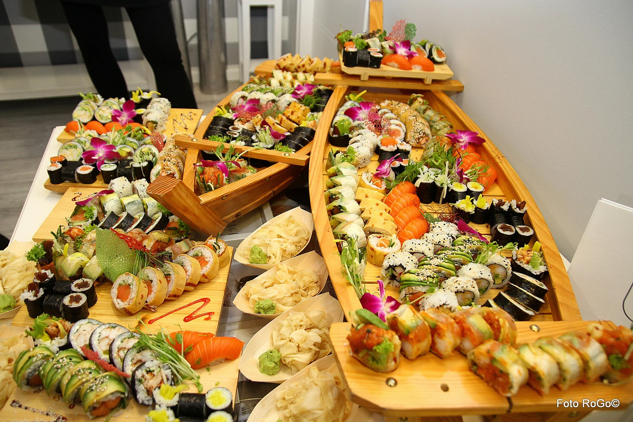 Assorted sushi platter showcasing Japanese cuisine