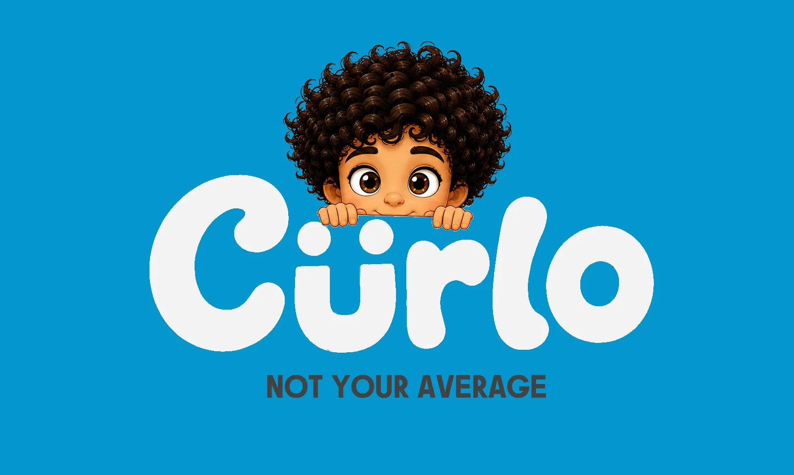 An engaging illustration of a cartoon character with curly hair peeking over a blue background, holding a large blue letter 'C' among playful typography.
