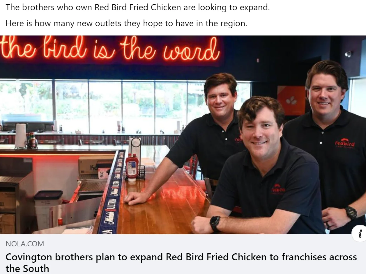 Brothers at Red Bird Fried Chicken restaurant planning expansion