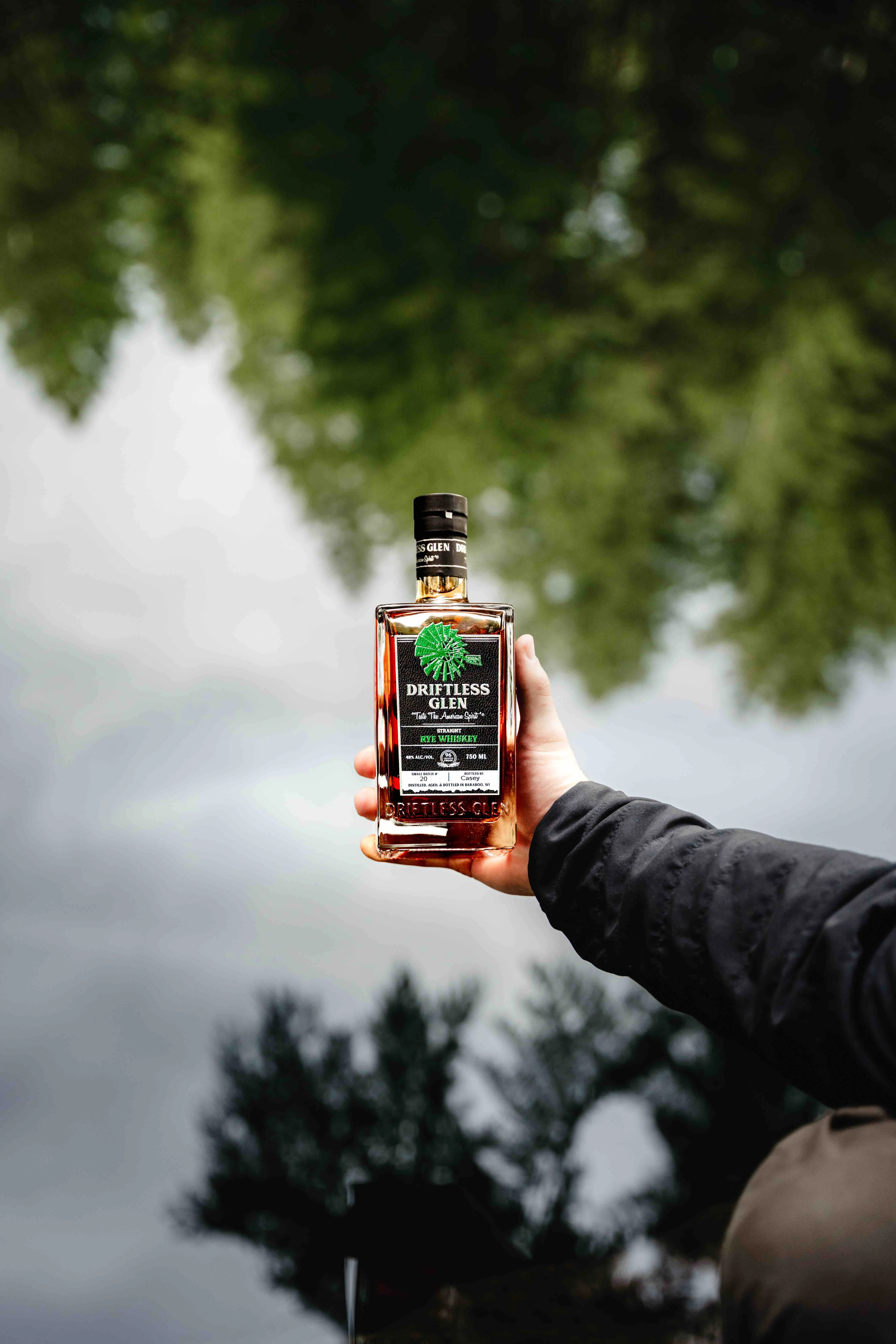 A bottle of Small Batch Rye