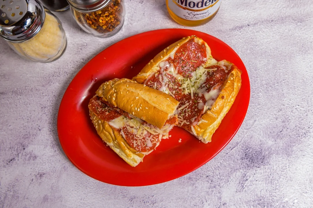 Open Face Pepperoni Sandwich