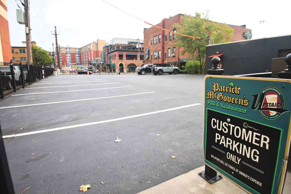 Customer parking sign