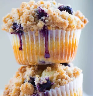  Wild Blueberry Lemon Streusel Muffins Dozen