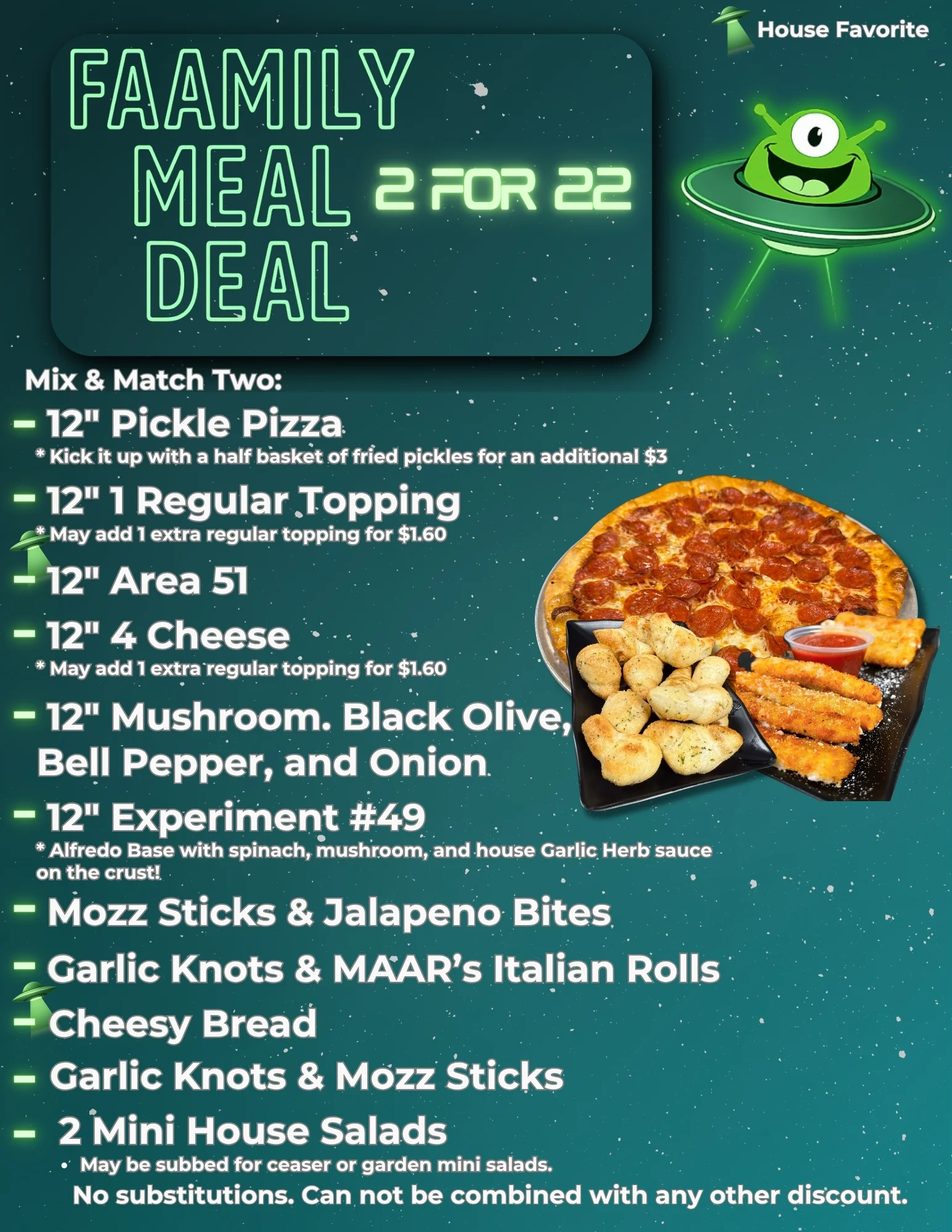 Lunch menu featuring various dishes and beverages.