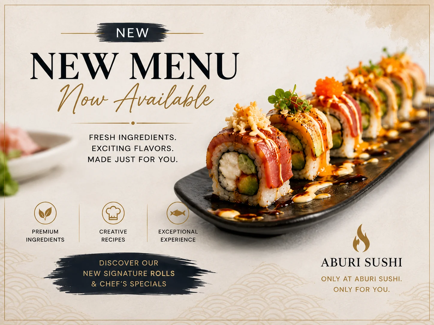 Assorted sushi platter featuring colorful rolls and sashimi