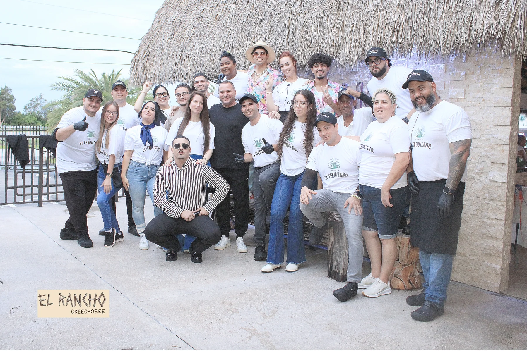 Team photo at El Rancho restaurant in Okeechobee