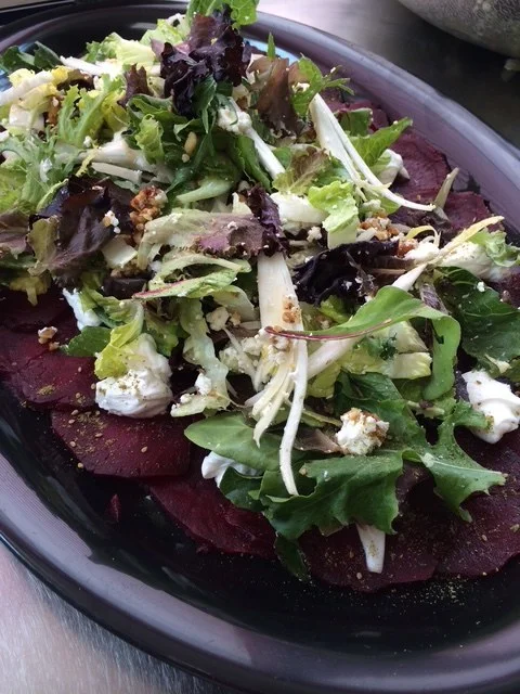 Beet salad with greens from The Kosher Pastry Oven