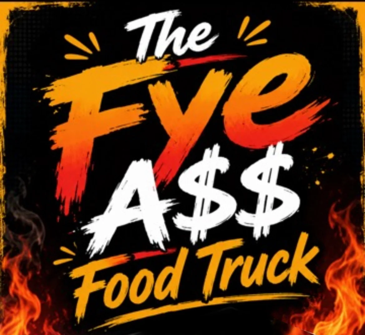 Vibrant logo of The Fye A$$ Food Truck with fiery design elements