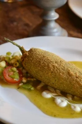 Goat Cheese + Mozzarella Chile Relleno