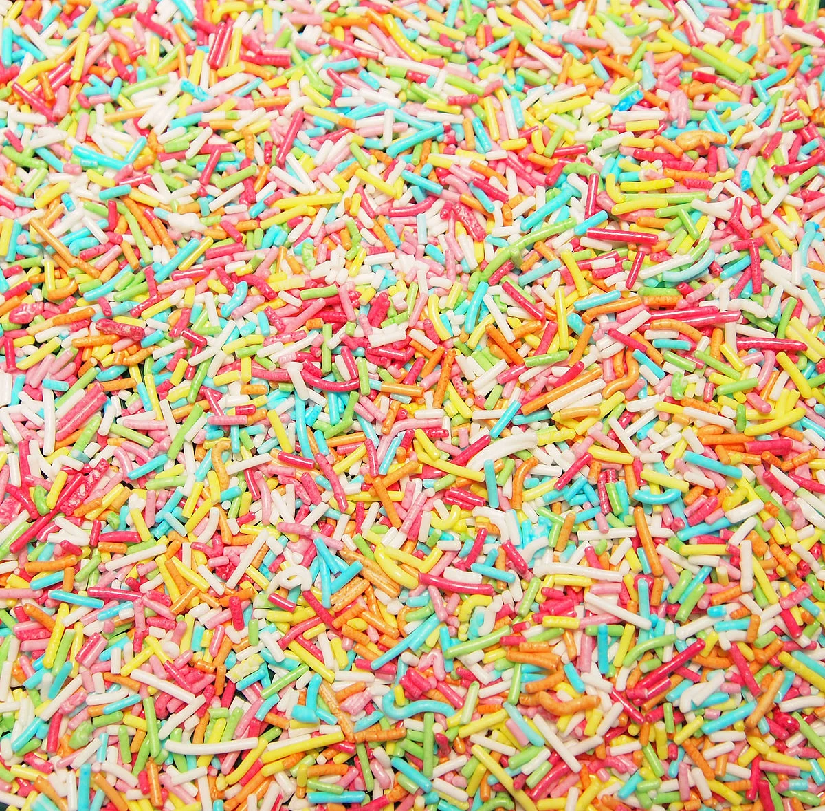 Colorful sprinkles for decorating desserts and baked goods