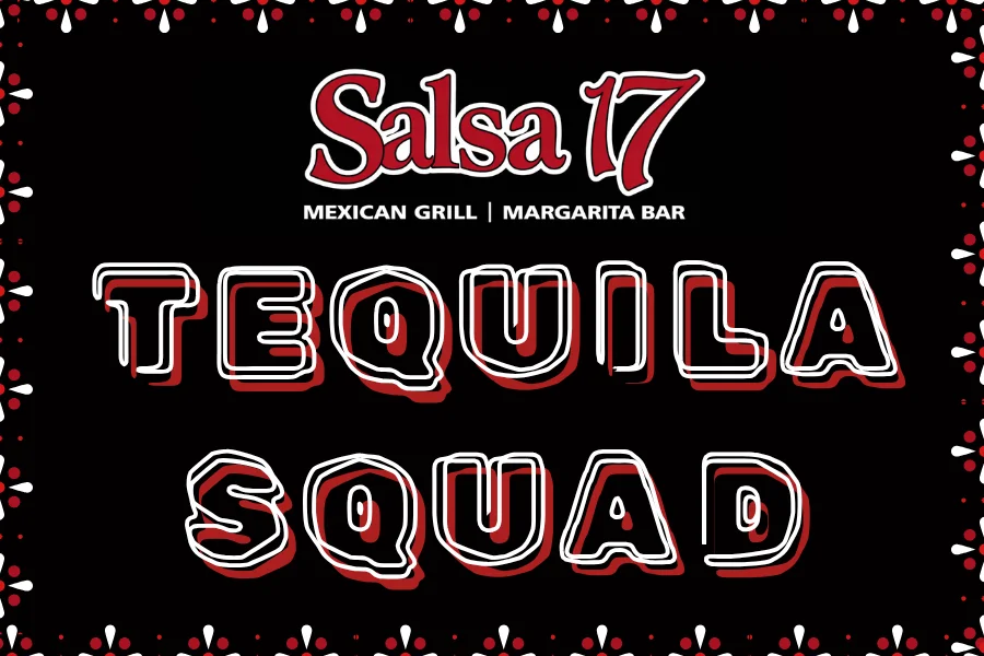 Black logo sticker for Tequila Squad, featuring a bold design.