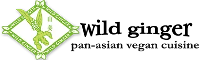 Logo of Wild Ginger restaurant featuring green design elements