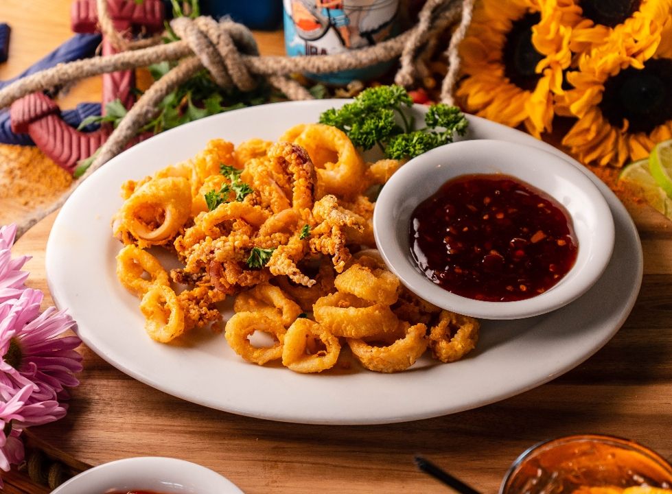 Fried Calamari at The Crazy Crab Jarvis Creek