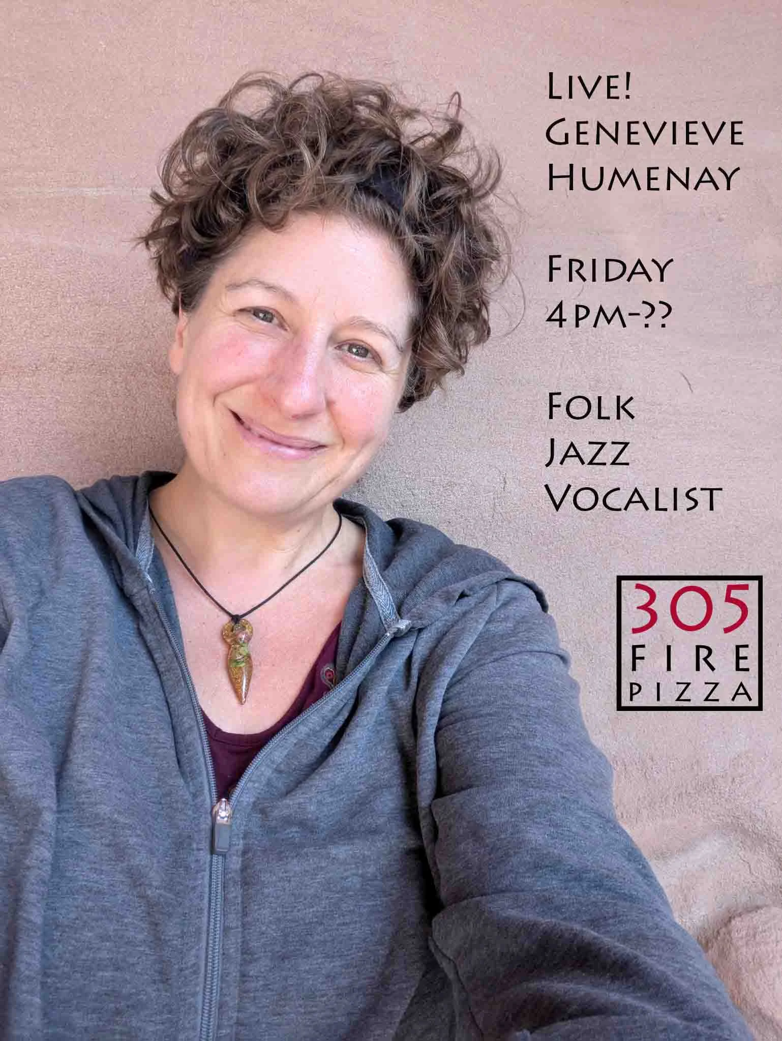Promotional poster for live jazz performance at 305 Pizza