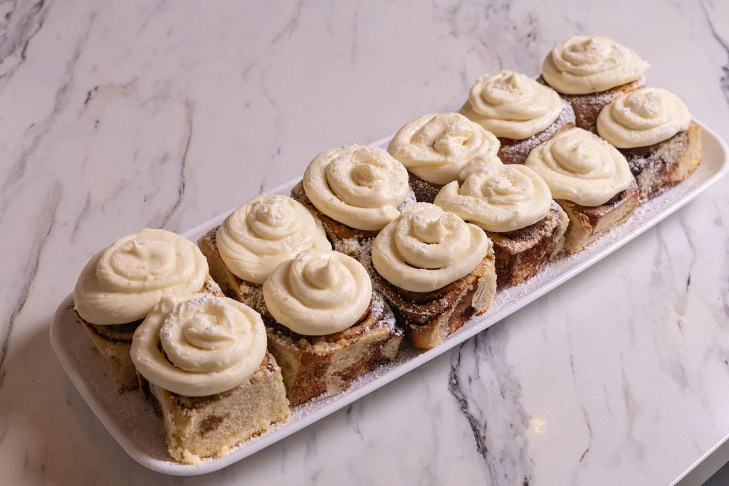 Mini Cinnamon Buns with Cream Cheese Topping