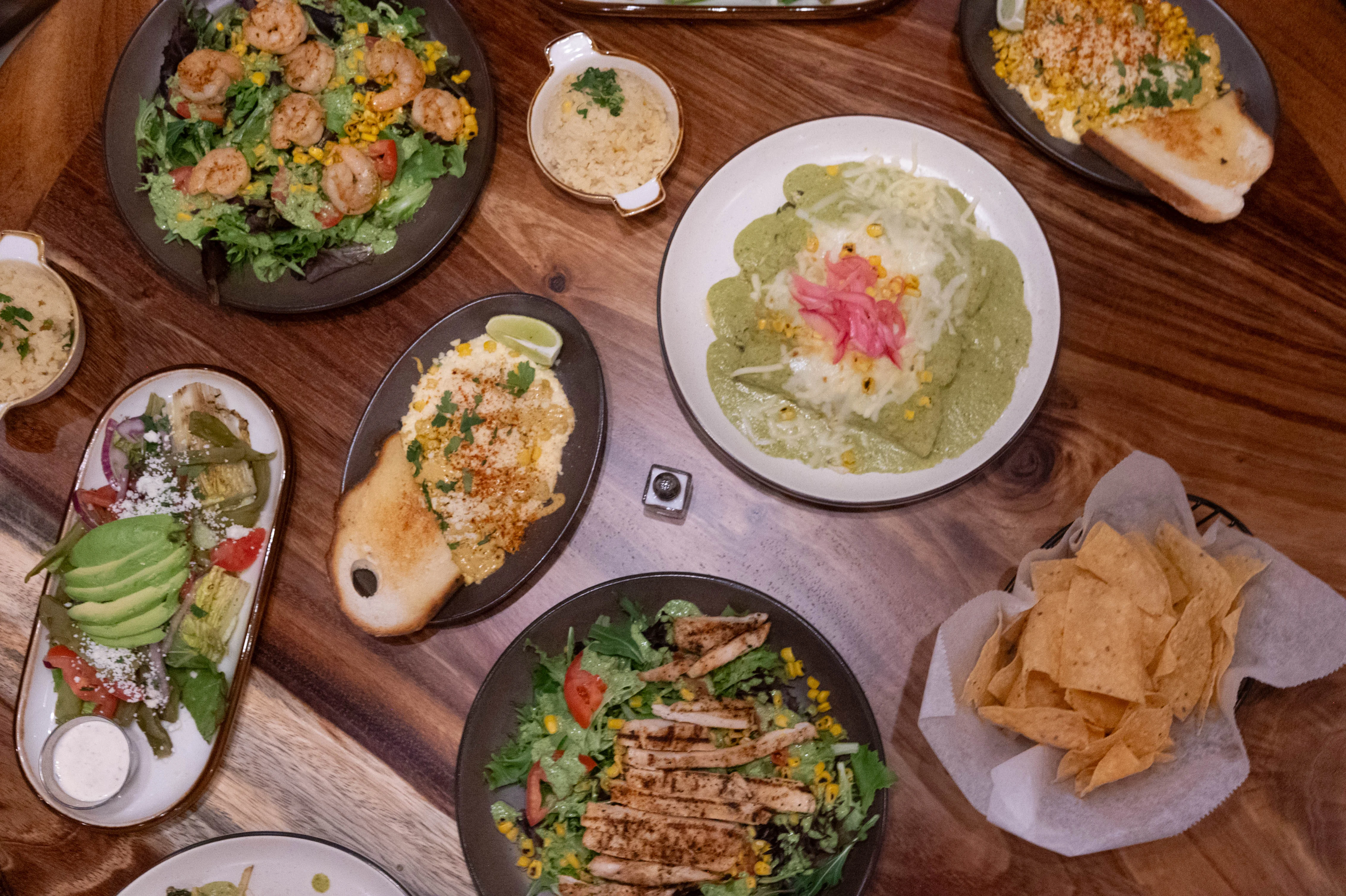 A collection of dishes from Allende Cocina Mexicana restaurant in Milwaukee, Wisconsin.