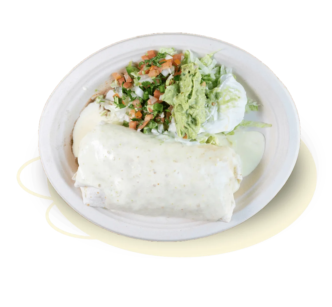 Delicious enchiladas smothered in creamy sauce