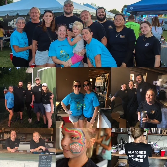 Community gathering with staff and guests at a food festival