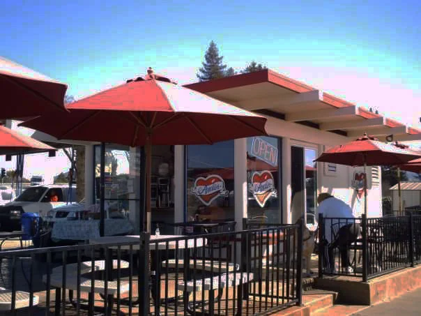 Andie's Cafe logo featuring a heart design