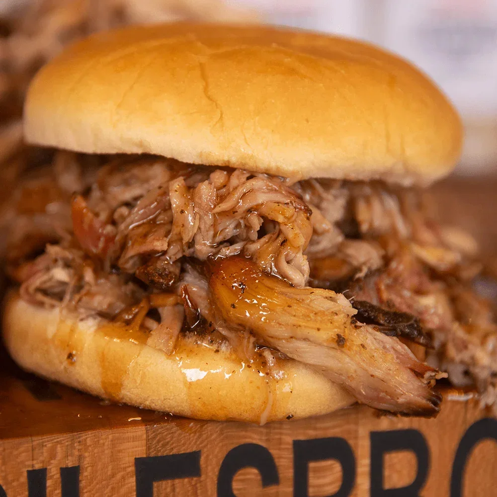 Slowly smoked BBQ sandwich