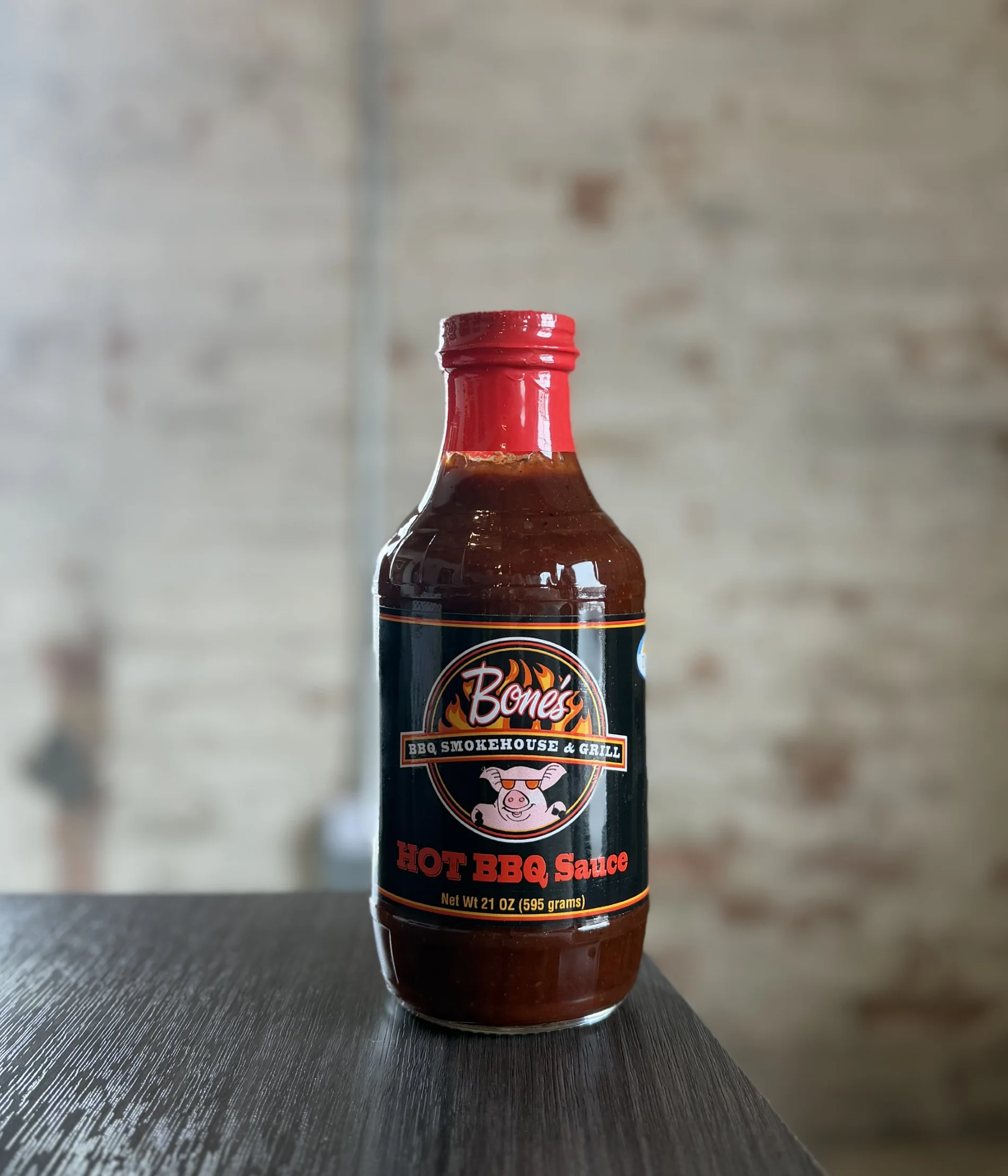 Bottle of Bones HOT BBQ Sauce