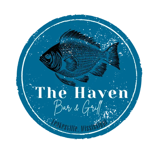 Logo of The Haven Bar & Grill featuring a fish illustration