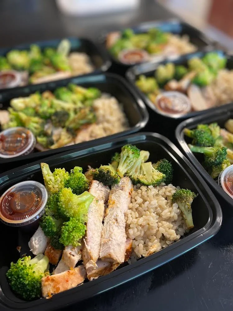 Grilled chicken and broccoli rice bowl