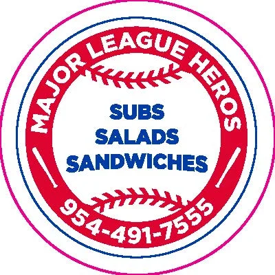 Logo of Major League Heroes restaurant featuring subs, salads, and sandwiches