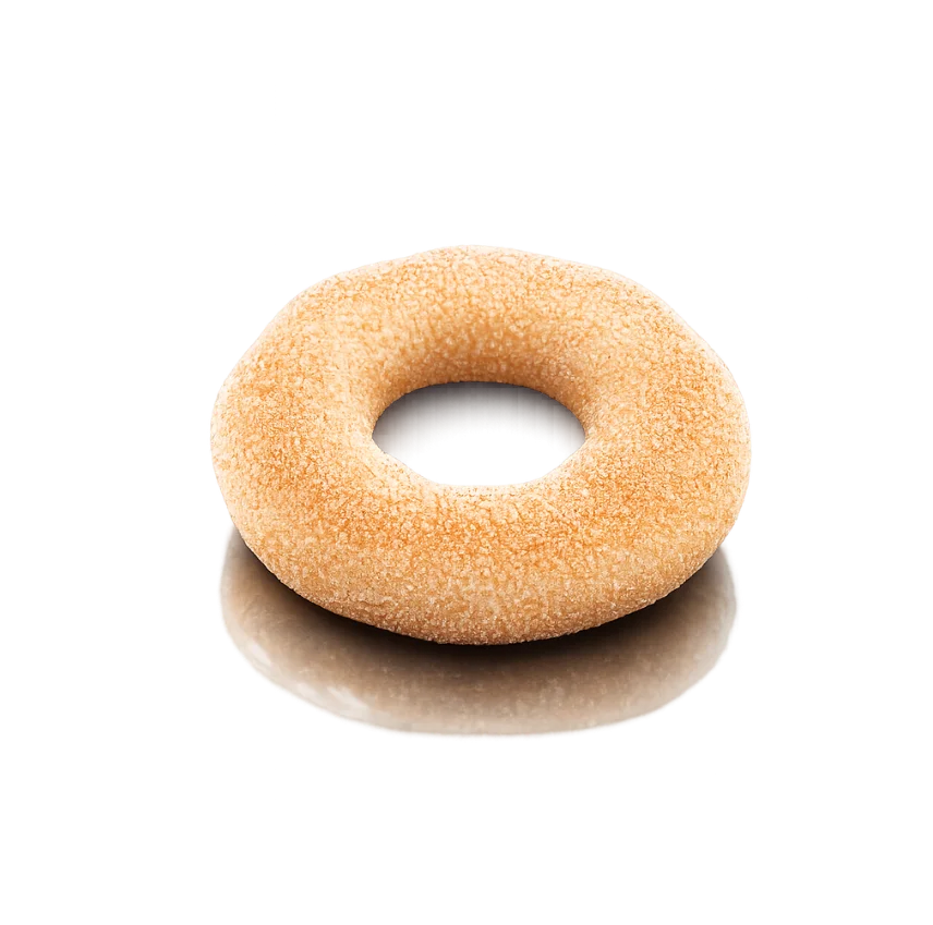 Churro mochi donut dusted with cinnamon sugar