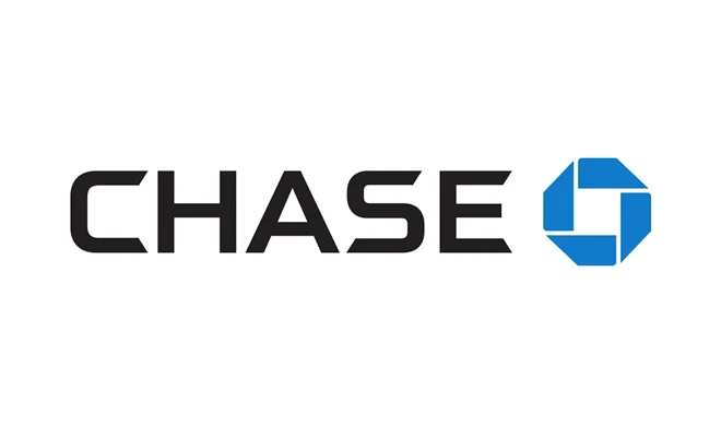 Chase logo featuring bold typography and blue icon