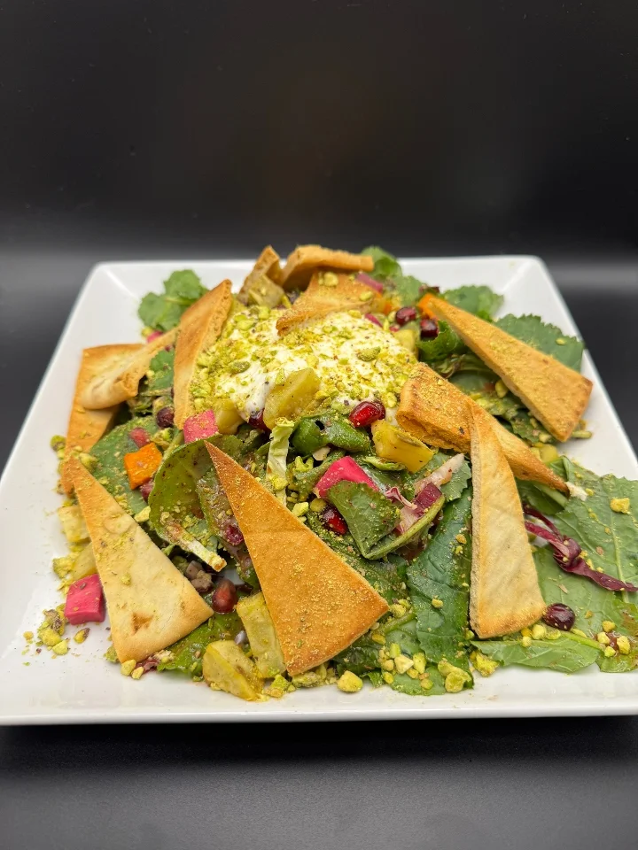 Sweet Potato and Pomegranate Panzanella Salad