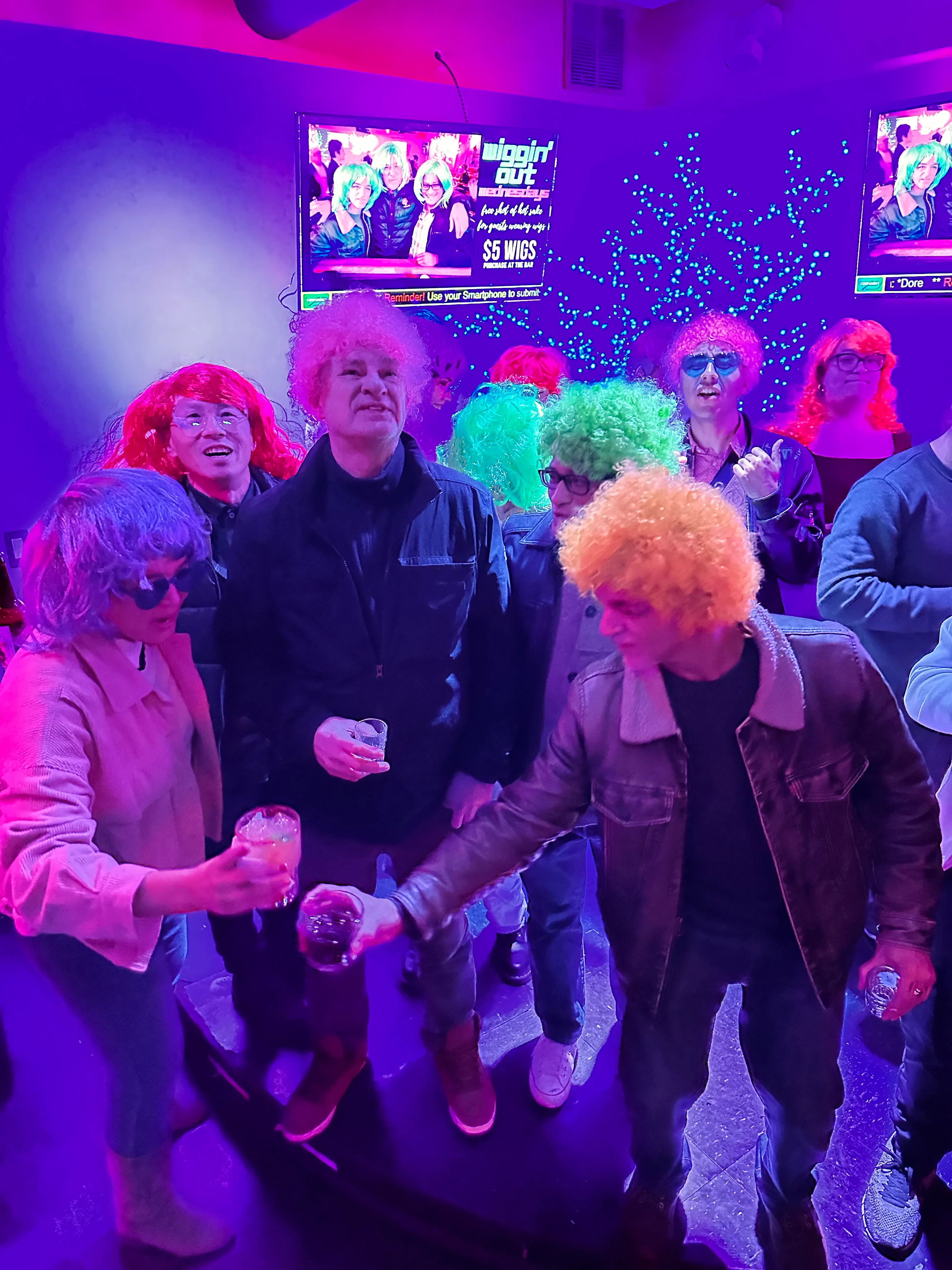 Wiggin' Out Wednesday's every Wednesday night. Wear a wig and receive a complimentary hot sake shot. Wigs can be purchased at the bar for $5