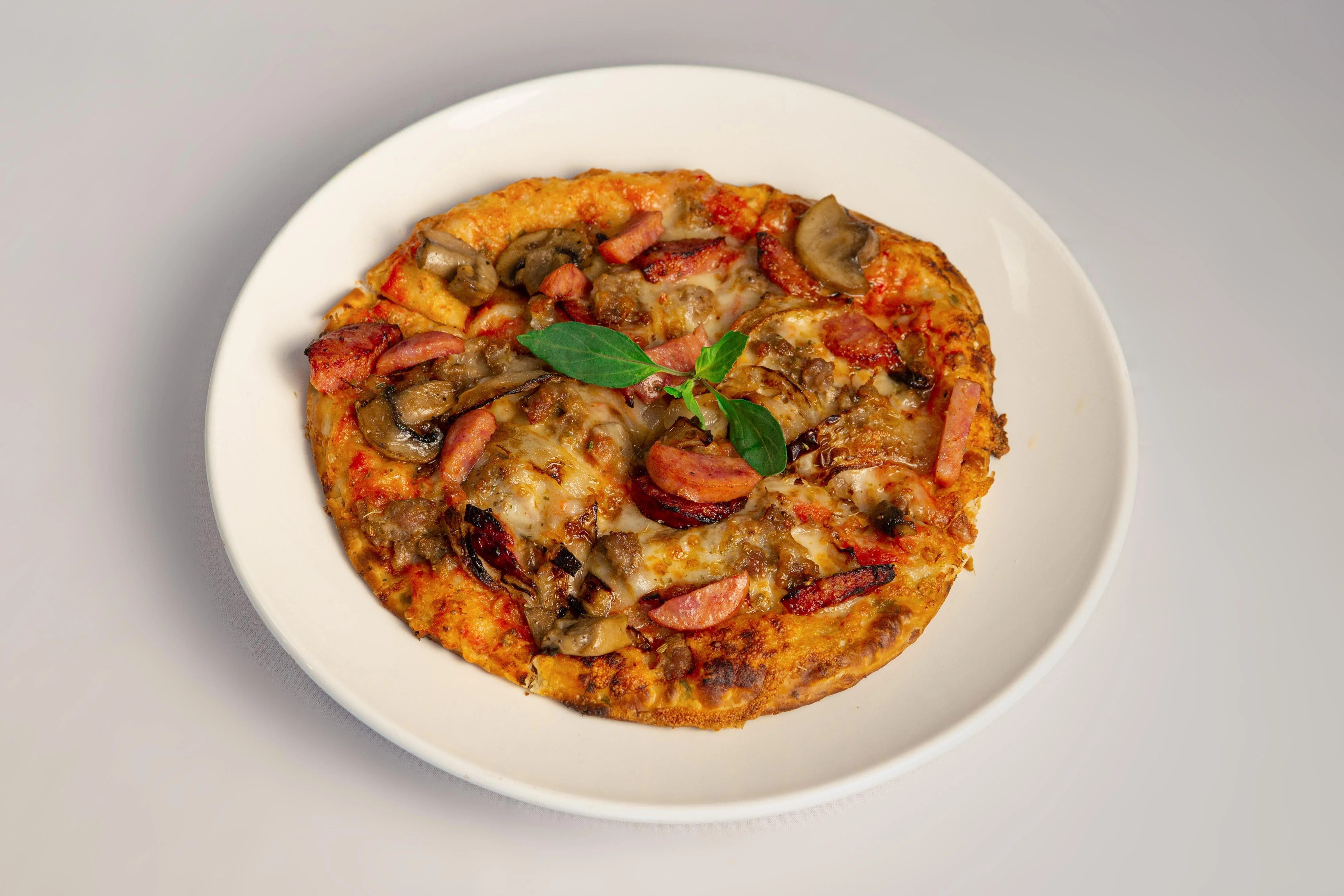 Pork & Mushroom Roti Pizza