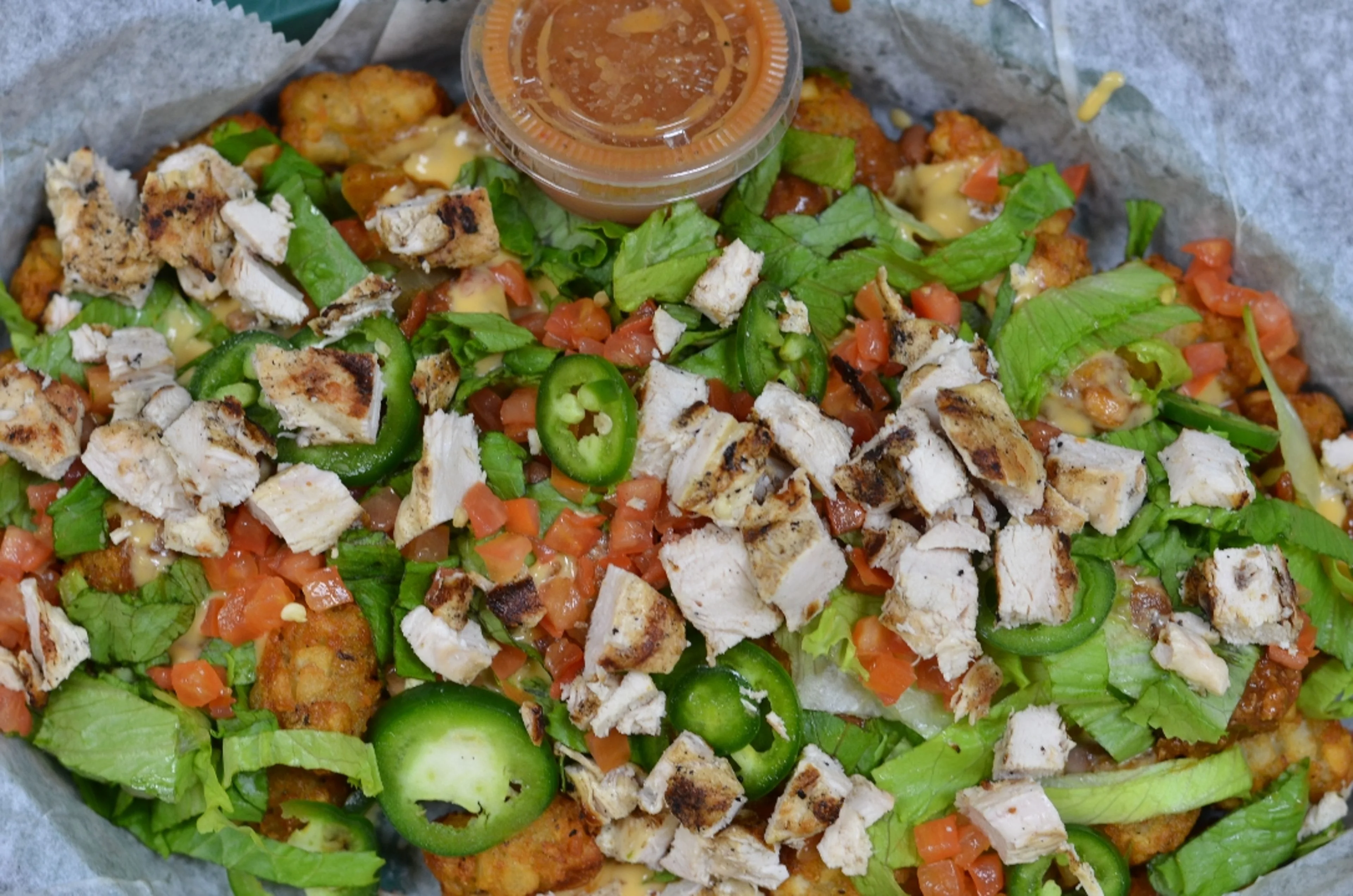 A fresh chicken salad 