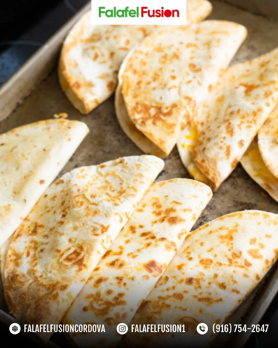 Crispy quesadillas served hot from the oven