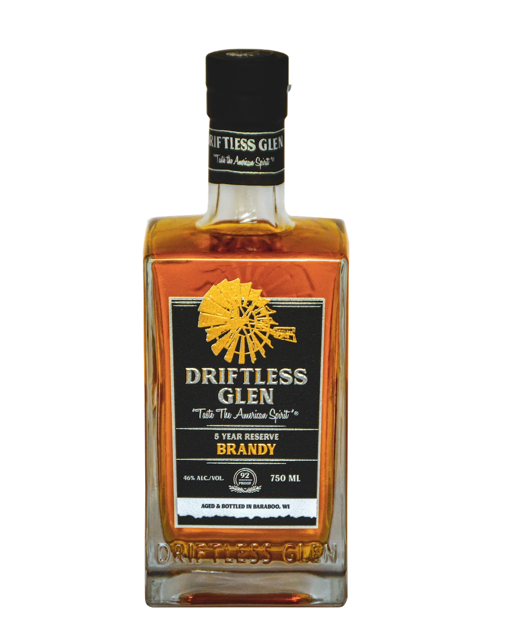 A bottle of 5 Year Reserve Brandy